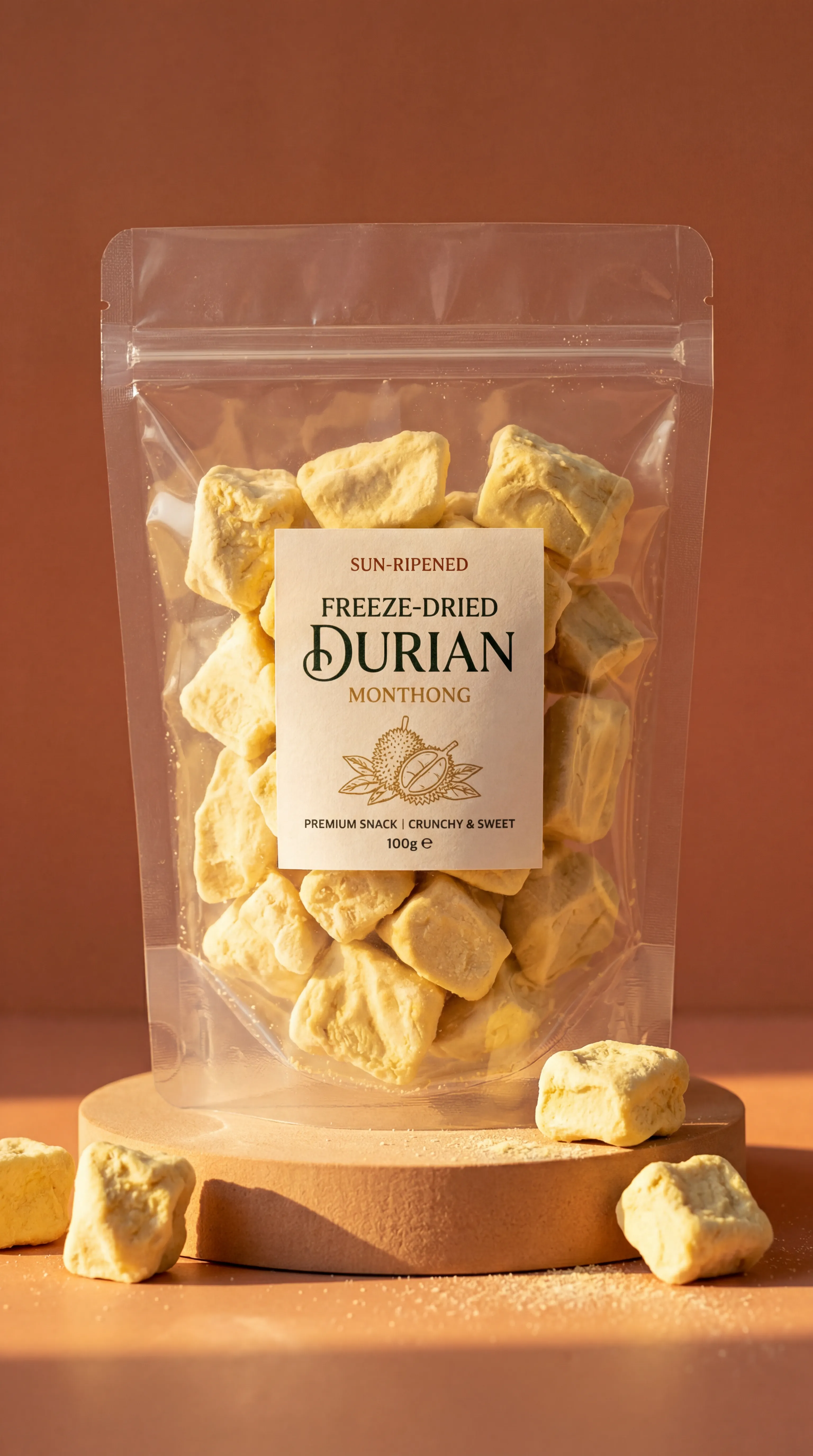 Snacks on a bright cafe table with matching props