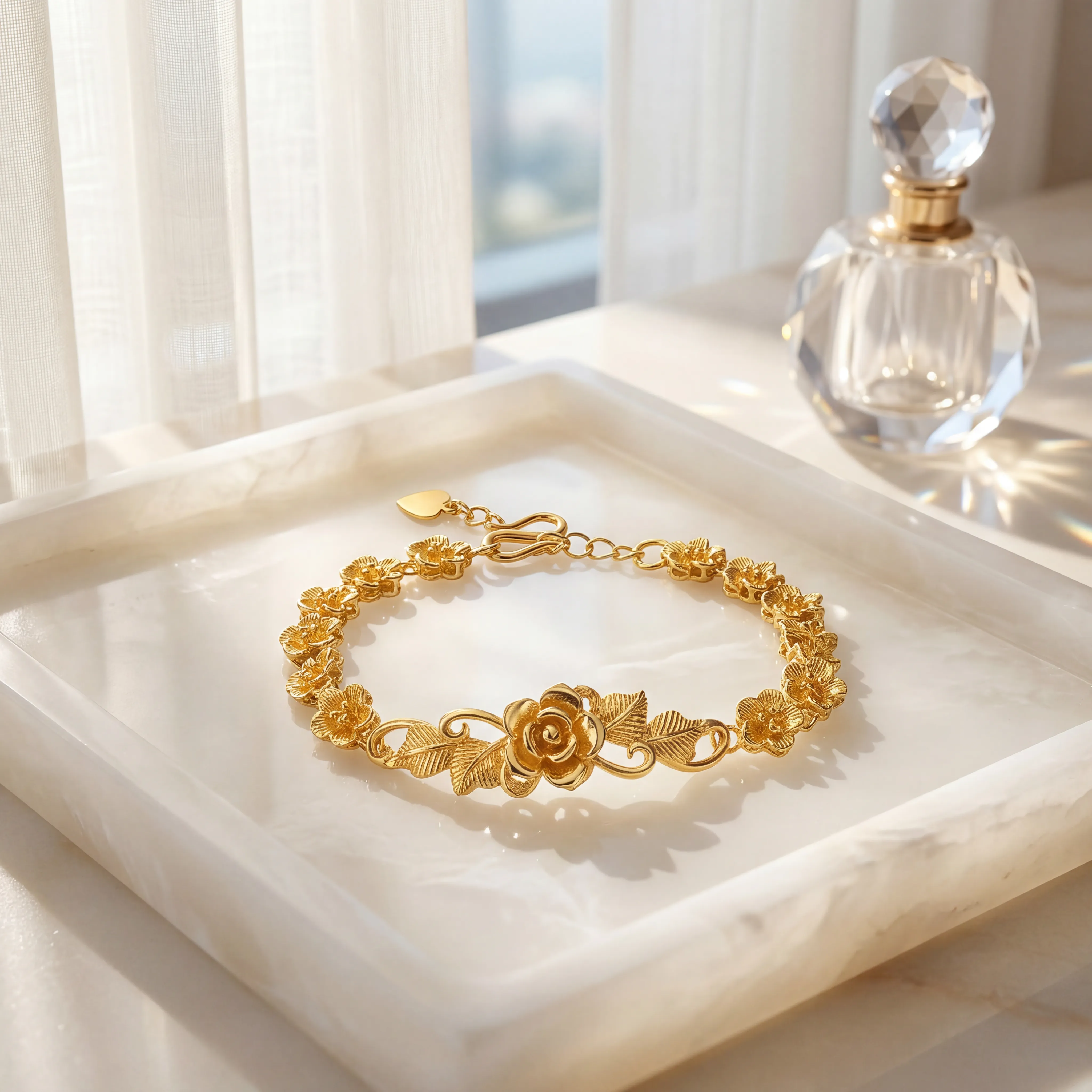 Diamond ring on black marble with high-end spotlighting and razor-sharp facets